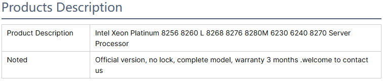Processador de servidor Intel CPU 8256 8253 8260 L 8268 8276 8280M 6230 6240 8270